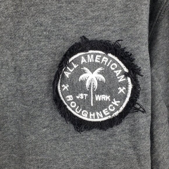 All American Roughneck Here To Work Easy Living French Terry Hoodie Small - Picture 8 of 10